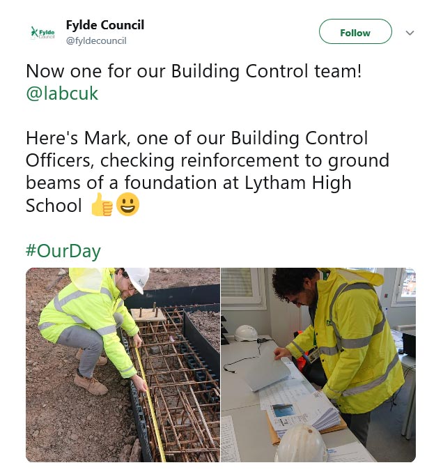 Fylde Council #OurDay Twitter campaign 2019